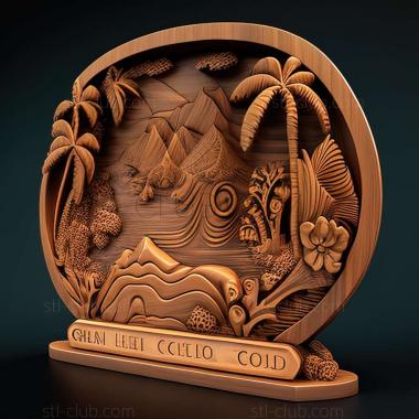 3D мадэль Острова Кука См. список Островов Кука (STL)